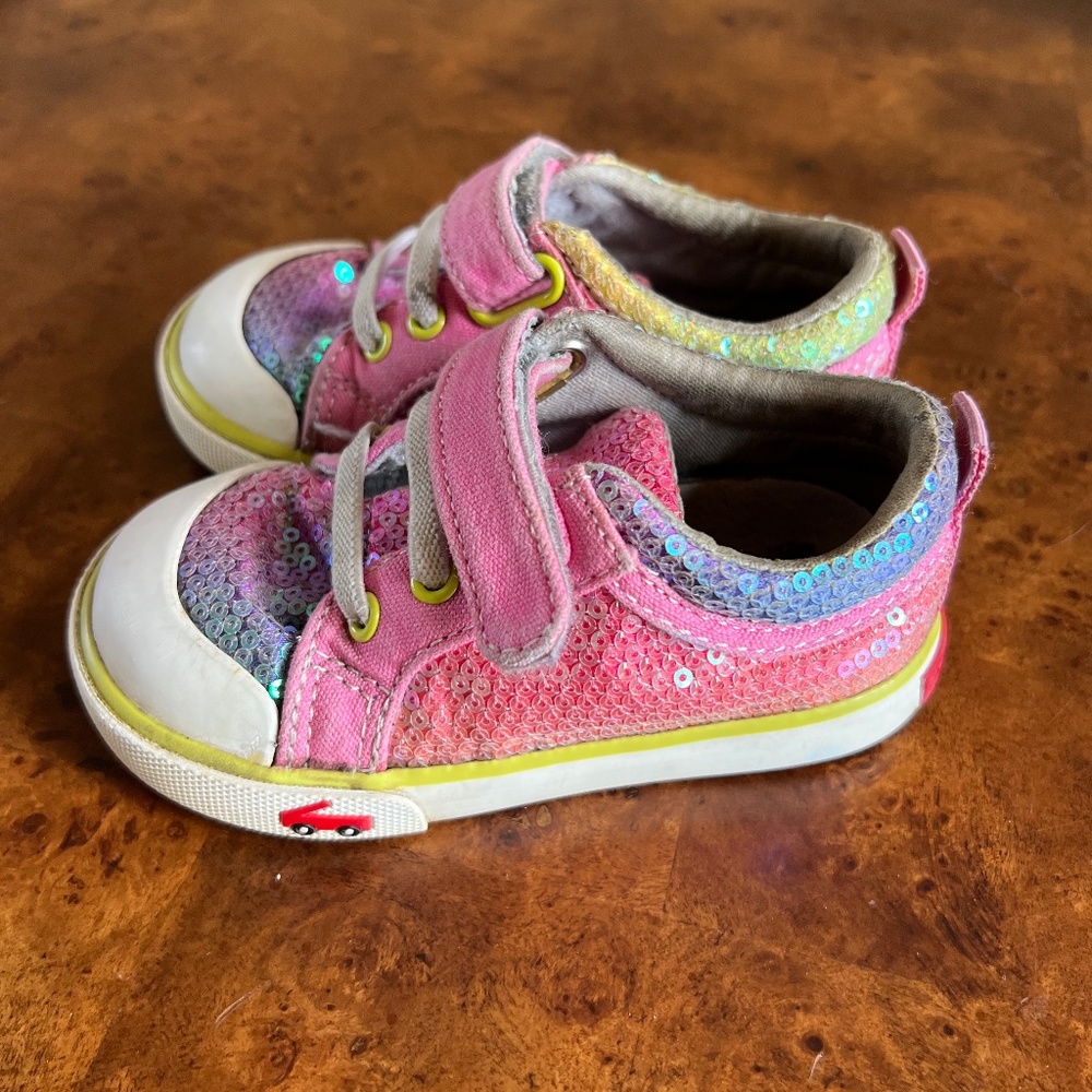 See Kai Run Kristin rainbow sequins